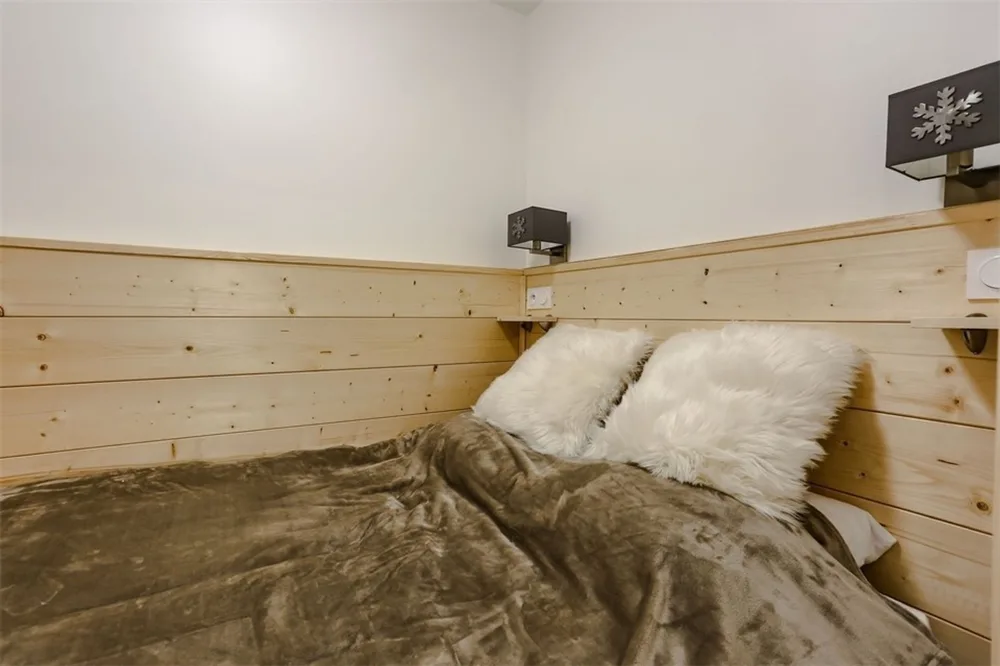 Zatvorena kabina s bračnim krevetom (140 x 190 cm) u apartmanu Sérac Q4, Val Thorens