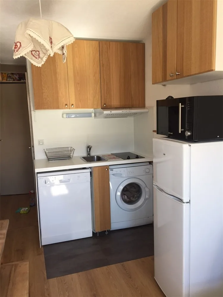 Kuhinja s perilicom posuđa, perilicom rublja, mikrovalnom pećnicom i hladnjakom, apartman Vanoise 260