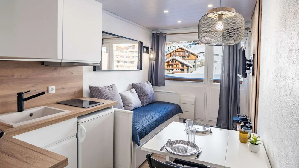 Renovirani studio Vanoise 563 za 2 osobe s čajnom kuhinjom i pogledom na Val Thorens