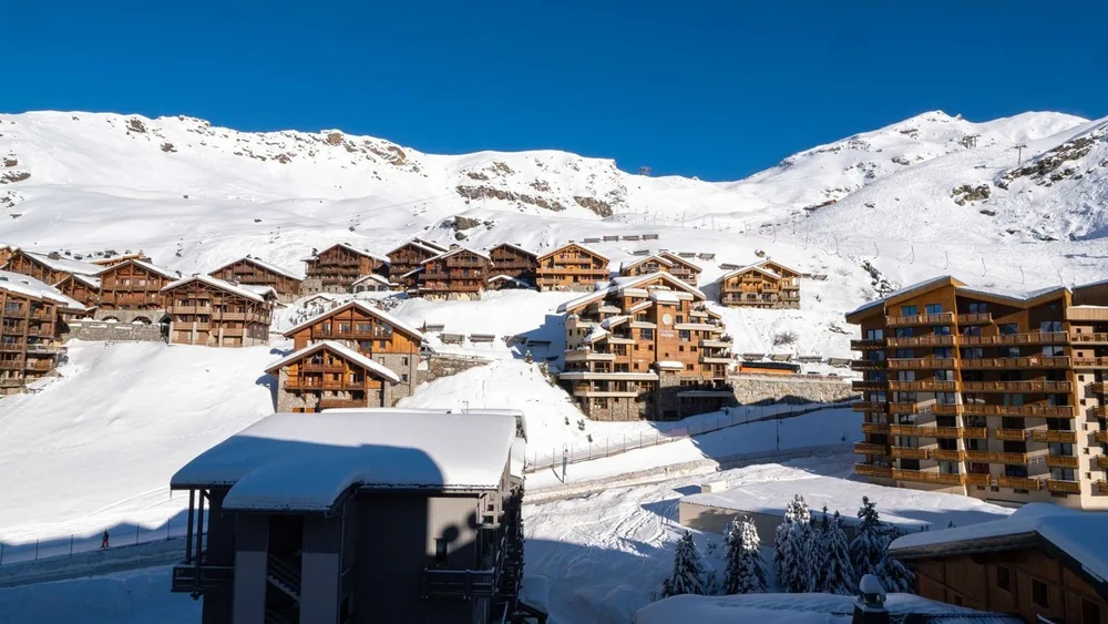 Pogled s balkona studija Vanoise 563 na Val Thorens